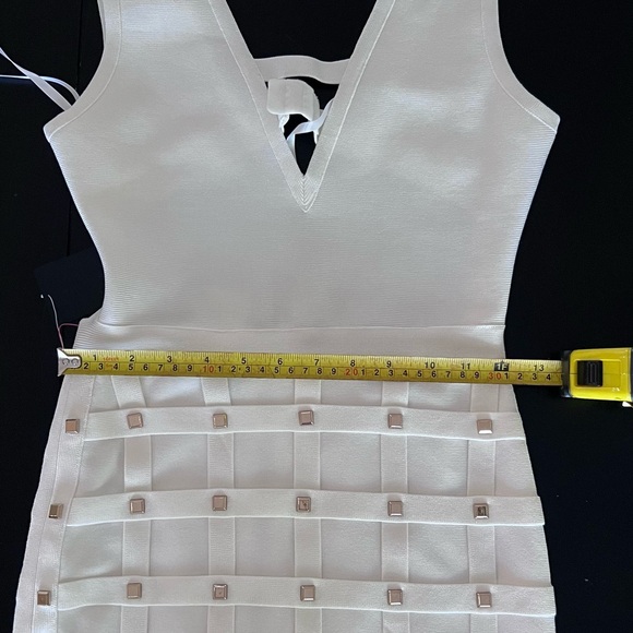 Bebe white studded midi dress /women’s size small/ NWT - Picture 8 of 9